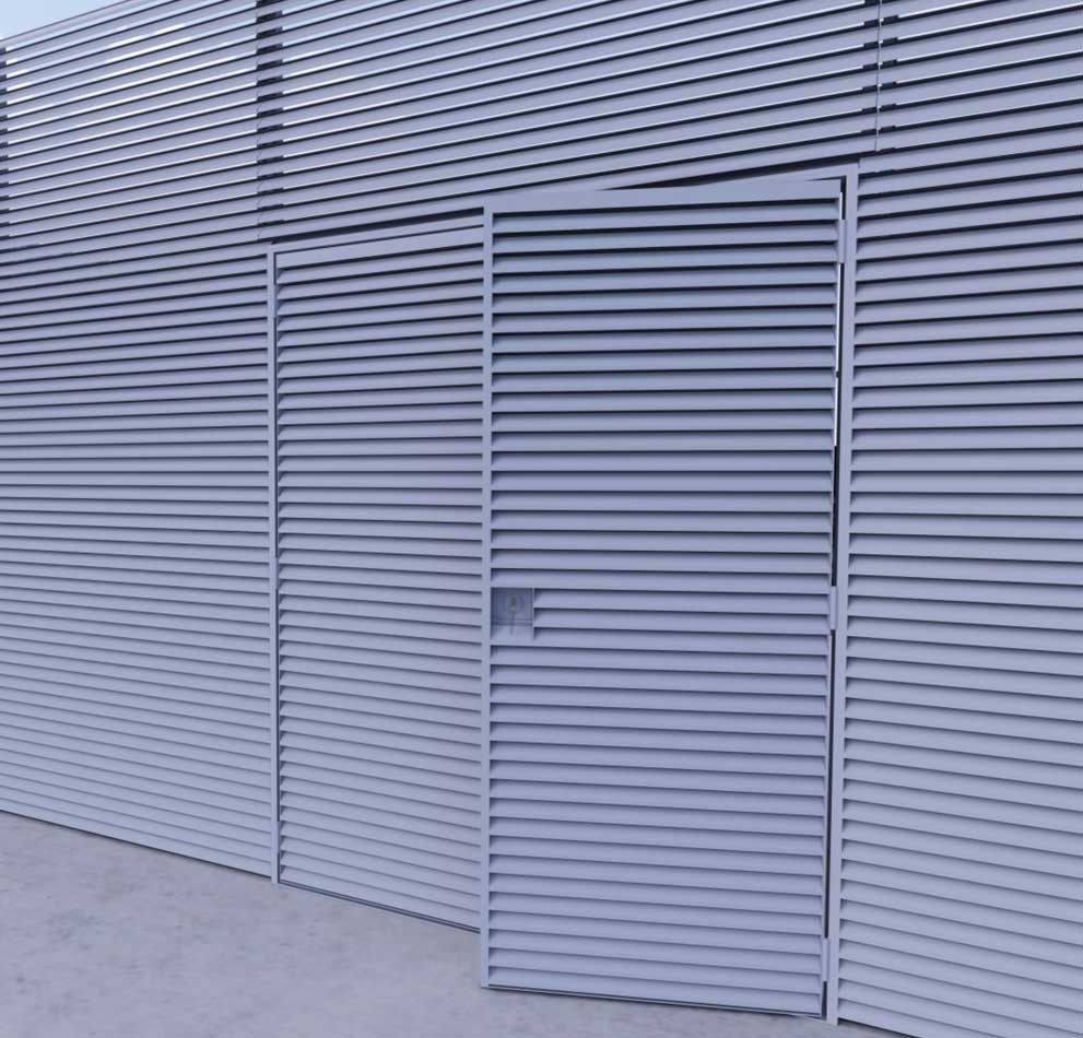 Aluminium Louvred Doors BD050-DRHO