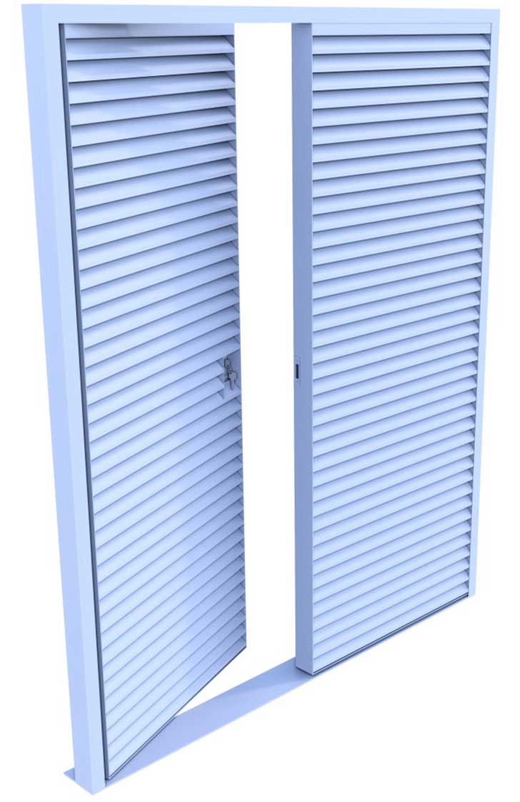 Aluminium Louvred Doors - DLHI