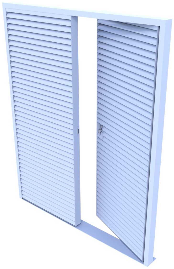 Aluminium Louvred Doors - DRHI